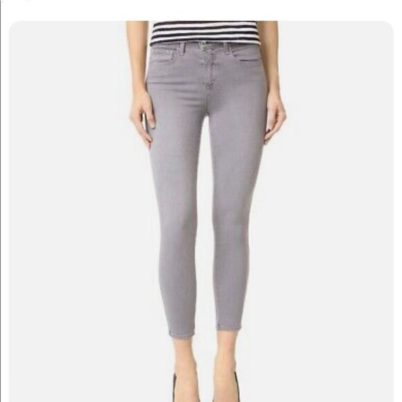 L’AGENCE gray Margot cropped‎ high rise skinny jeans 2294LMD , size 30 - Picture 1 of 10